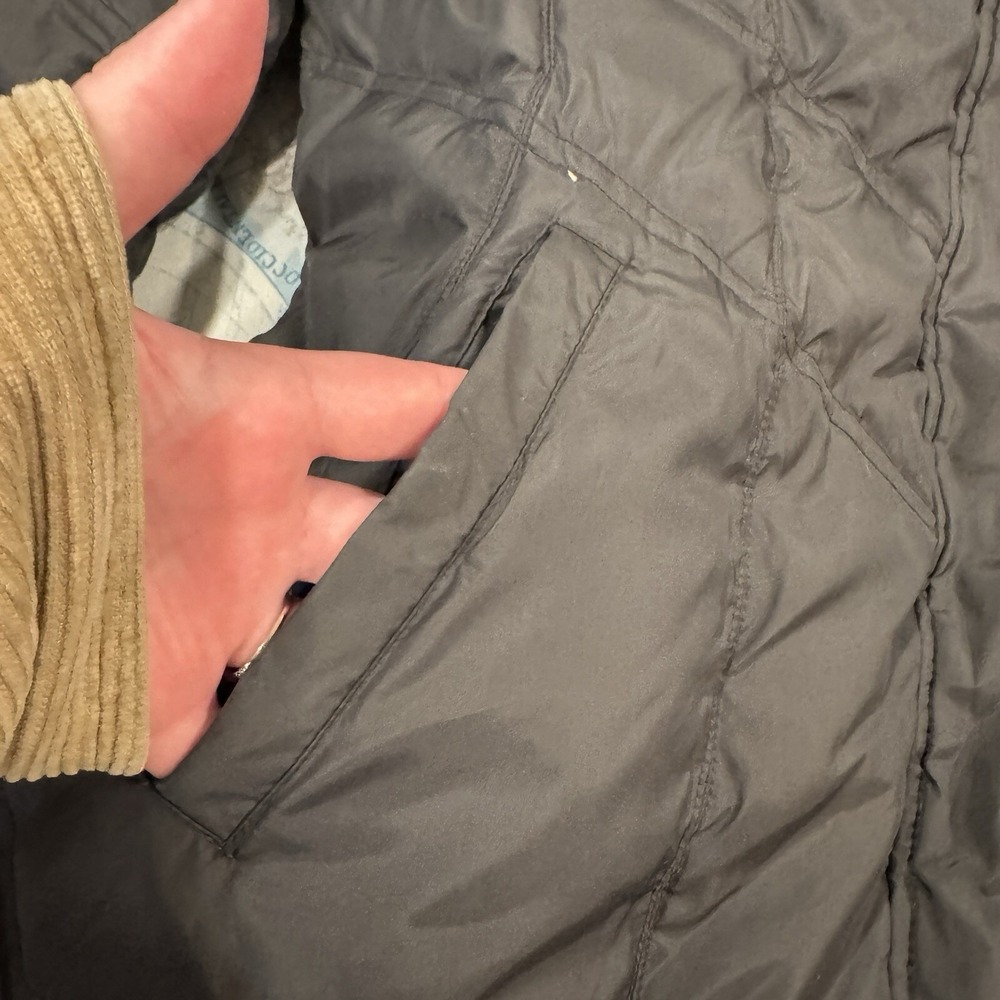 Andrew Marc New York Faux Fur Trimmed Hooded Down Puffer Parka Jacket Gray XL - Picture 16 of 16